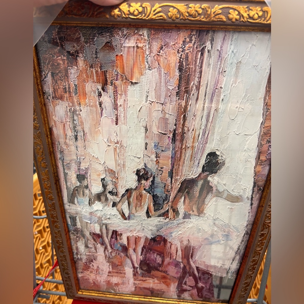 Gorgeous unique Wall Art Print of Ballerinas in Soft Pink and Cream